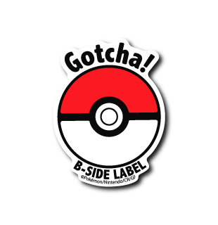 Poké Ball Pokemon B-SIDE LABEL sticker official collectible vinyl die cut anime