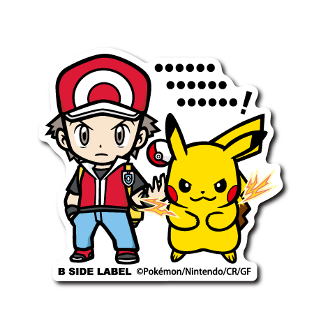 Red & Pikachu Pokemon B-SIDE LABEL sticker kawaii waterproof vinyl die cut japan
