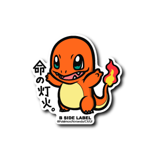 Charmander Pokemon B-SIDE LABEL sticker waterproof collectible japan die cut