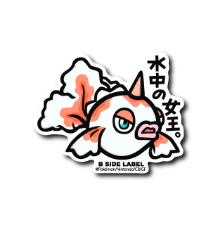 Goldeen Pokemon B-SIDE LABEL sticker japan collectible official die cut anime
