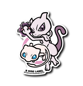 Mewtwo & Mew Pokemon B-SIDE LABEL sticker die cut anime japan collectible kawaii