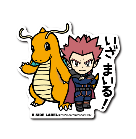 Lance & Dragonite Pokemon B-SIDE LABEL sticker japan die cut kawaii anime vinyl